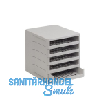 Ablagebox Ninka Ordner, Breite 275 mm, H�he 320 mm, Kunststoff wei�grau