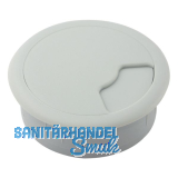 CONFURN Kabeldurchgang rund, Einbau � 60 mm, Kunststoff hellgrau