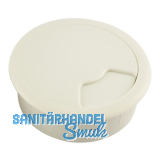 CONFURN Kabeldurchgang rund, Einbau � 60 mm, Kunststoff wei�