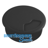CONFURN Kabeldurchgang rund, Einbau � 60 mm, Kunststoff schwarz