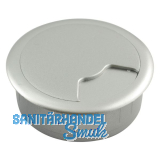 CONFURN Kabeldurchgang rund, Einbau � 80 mm, Kunststoff silber RAL 9006