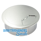 CONFURN Kabeldurchgang rund, Einbau � 80 mm, Kunststoff chrom gl�nzend