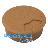 CONFURN Kabeldurchgang rund, Einbau � 80 mm, Kunststoff Buche