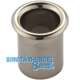 Kabeldurchgang rund, Einbau � 12 mm, Messing vernickelt poliert
