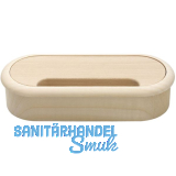 Kabeldurchgang oval, Holz, 57 x 143 mm, Ahorn roh