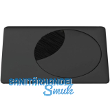 CONFURN Kabeldurchgang eckig, mit Staubschutzb�rste, Zamak schwarz matt