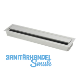 Kabeldurchgang eckig mit Staubschutzb�rste, 200x70x25 mm, Aluminium eloxiert