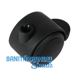 Doppel-Lenkrolle Duo weich Kunststoff Feststeller 50 mm 50 kg schwarz