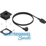 BLUM AMPEROS AC Einbausteckdose, Kunststoff schwarz matt