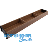 BLUM AMBIA-LINE Schubkastenrahmen schmal, NL600mm, B100mm, Tennessee Nuss