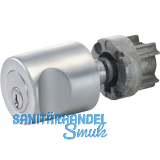 JUNIE 3541 ASS Zylinder-Drehgriff rechts, Sperre BN 0101, Zamak vernickelt