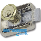 JUNIE 2828 Zylinder-Kastenschloss Sperre BN 0101, Zylinder Messing poliert