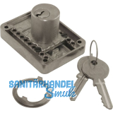 JUNIE 2828 Zylinder-Kastenschloss Sperre BN 0103, Zylinder Messing vern. matt