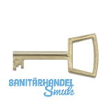 JUNIE M�belschl�ssel 3, Bartbreite 8 mm, Barth�he 8 mm, vermessingt