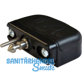 PS SOLO Schlie�teil Latch 74 3D f�r Lade, Dreht�re, Stahl/Kunststoff schwarz