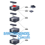 PS SOLO Elektronikschloss Set - 4 Fronten, 125 kHz, Zamak/Kunststoff schwarz