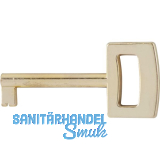 M�belschl�ssel Linz eckig Reide X, L�nge 45 mm, ZN vermessingt