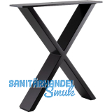 SIMAUSROM Bankkufe X-Form Breite 380 mm Stahl schwarz lackiert