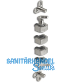 HEKNA Drehstangenschloss Zubeh�r-Set zum D�beln � 6 mm, vernickelt