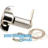 SISO Spindschloss 300 links, zur Sperre mittels Vorhangschloss, Zamak verchromt