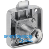 HEKNA Zylinder-Fallenschloss 207 Lade, Dornma� 25 mm, Zamak vernickelt