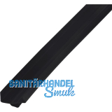 REHAU Sockel-Abschlussprofil 19 mm mit Dichtbalg, Kunststoff schwarz