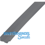 REHAU Sockel-Abschlussprofil 19 mm mit Dichtbalg, Kunststoff grau