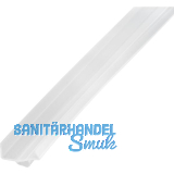 REHAU Sockel-Abschlussprofil 19 mm mit Dichtbalg, Kunststoff transparent