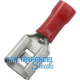 Flachsteckh�lse 2,8x0,8 Querschnitt 0,5 - 1,5 mm� isoliert rot