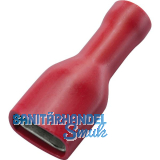 Flachsteckh�lse 6.3x0,8 Querschnitt 0,5 - 1,5 mm� vollisoliert rot