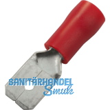 Flachstecker 4,8x0,5 Querschnitt 0,5 - 1,5 mm� isoliert rot