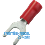 Gabelkabelschuh M4 Querschnitt 0,5 - 1,5 mm� isoliert rot