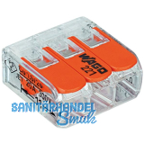 WAGO 221 3x4Qmm Verbindungsklemme mit Bet�tigungshebel