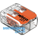 WAGO 221 2x4Qmm Verbindungsklemme mit Bet�tigungshebel