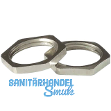 Gegenmutter M40x1,5 Messing vernickelt, SW46