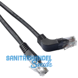 Patchkabel RJ45 CAT6, schwarz 3m mit Winkelstecker
