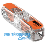 WAGO 221 1x4Qmm Durchgangs-Verbindungsklemme mit Bet�tigungshebel