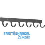 PEKA Hakenleiste Libell f�r Wandmontage, 6-fach, Stahlblech Anthrazit