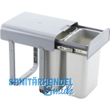 EKOTECH Einbau-Abfallsammler Aladin 40 2 x 8 Liter Kunststoff grau