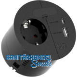 BACHMANN LOOP IN CHARGE Steckdose mit USB-A/C-Charger, schwarz BACHMANN LOOP IN CHARGE Steckdose mit USB-A/C-Charger, schwarz