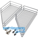 VS SUB Side Ablage-Set Saphir 45� links KB 300 mm Silber