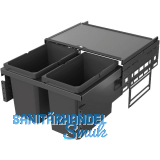 VS ENVI Space Abfalltrennsystem KB 600 mm 2 x 22 Liter Lava