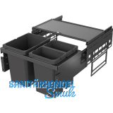 VS ENVI Space S Abfalltrennsystem KB 600 mm 15,5/2 x 75 L Lava