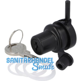 SISO Zylinder Glast�rschloss 910 verschiedensperrend, Zamak schwarz