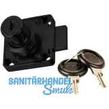 SISO Zylinder Kastenschloss 850 links gleichsperrend, Zamak schwarz