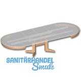 Ausziehtischf�hrung ALU 77, Auszugsl�nge 3230 mm, Platten 4x500, Aluminium