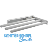 Geschirrtuch-Auszug Pluto 3-armig 444 mm Alu eloxiert matt