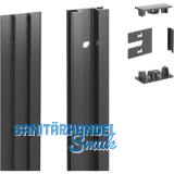 PEKA Wandprofil Standard Pecasa Aluminium geb�rstet anodisiert schwarz