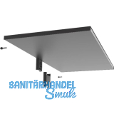 PEKA Metalltablar 850 x 400 mm Pecasa Stahlblech mit Feinstruktur schwarz