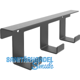 PEKA Hakenleiste 3 Haken Pecasa Stahlblech mit Feinstruktur schwarz